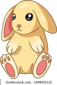 hand draw cartoon cute rabbit