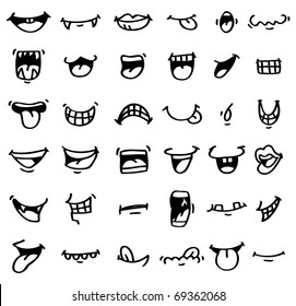 Hand Draw Cartoon Mouth Icon