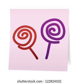 Hand draw cartoon on paper note stickers.eps10