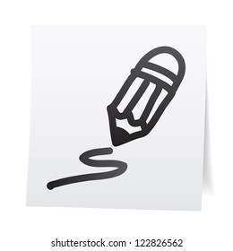 Hand draw cartoon on paper note stickers.eps10