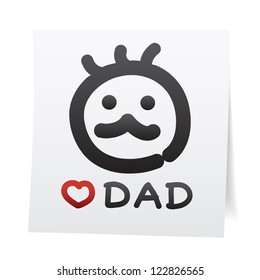 Hand draw cartoon on paper note stickers.eps10