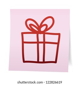 Hand draw cartoon on paper note stickers.eps10