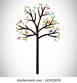 Hand draw cartoon tree