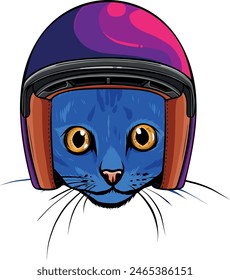 hand draw of cat head vector illustration design