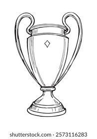 Hand draw Champions Cup icon doodle