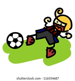 Hand draw charactor cartoon. Vector