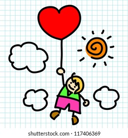 Hand draw charactor cartoon. Vector