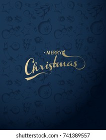 Hand draw Christmas icons seamless pattern.