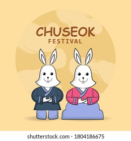 hand draw chuseok festival concept. Vector Illustration
