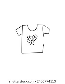 hand draw cloth icon, vector best line icon.
