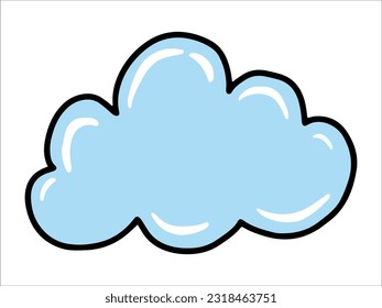 Hand draw cloud icon illustration