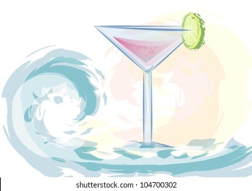 hand draw cocktail