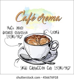 Hand draw of coffee cup. Vector illustration.
