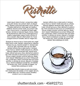 Hand draw of coffee cup. Vector illustration.