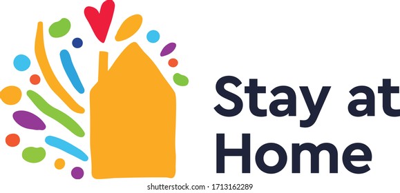 Hand draw colored vector  house logo design