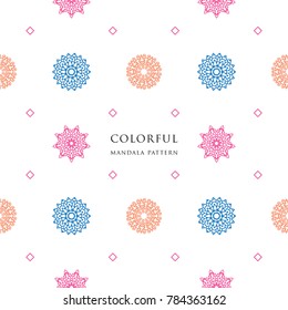 Hand Draw Colorful Mandala Pattern