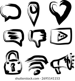 Desenho à mão Comunicação Ícone design