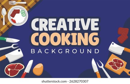 hand draw cooking ware utensil background template