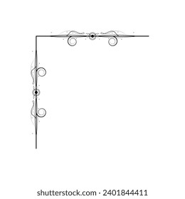Hand Draw Corner Shapes Flower Decoration Vector Design Doodle Sketch Style For Wedding And Banner