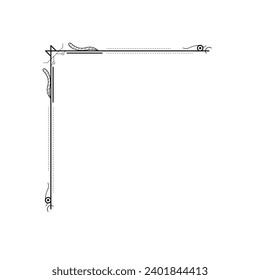 Formas De Esquina De Dibujo A Mano Decoración De Flores Diseño Estilo De Dibujo De Doodle Para Boda Y Cartel