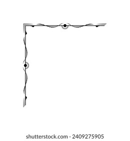 Formas De Esquina De Dibujo A Mano Decoración De Flores Diseño Estilo De Dibujo De Doodle Para Boda Y Cartel
