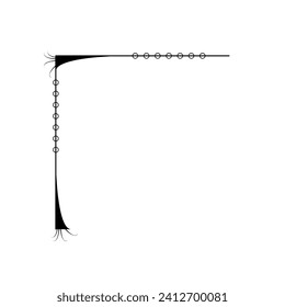 Hand Draw Corner Shapes Flower Decoration Vector Design Doodle Sketch Style For Wedding And Banner