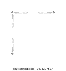 Formas De Esquina De Dibujo A Mano Decoración De Flores Diseño Estilo De Dibujo De Doodle Para Boda Y Cartel