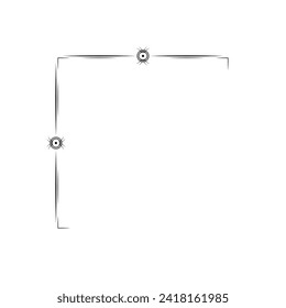 Hand Draw Corner Shapes Flower Decoration Vector Design Doodle Sketch Style For Wedding And Banner