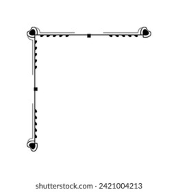 Formas De Esquina De Dibujo A Mano Decoración De Flores Diseño Estilo De Dibujo De Doodle Para Boda Y Cartel