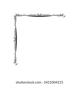 Hand Draw Corner Shapes Flower Decoration Vector Design Doodle Sketch Style For Wedding And Banner