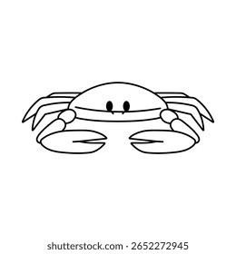 hand draw crab outline illustration