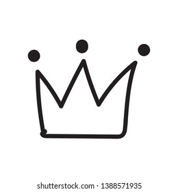 hand draw crown icon, vector, eps 10, color can be changed