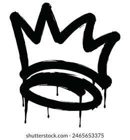 a hand draw crown with paint splash