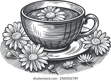 Taza de té de manzanilla