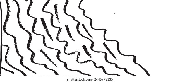 hand draw Curve wave seamless pattern. Thin line wavy abstract vector background. Curve wave seamless pattern. Line art striped graphic template. wave abstract lines stream
