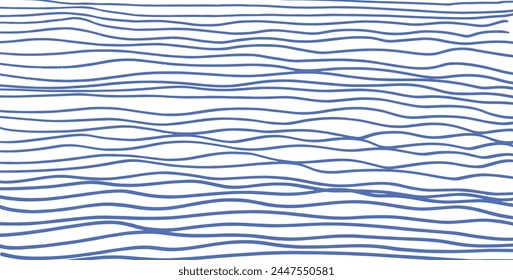 hand draw Curve wave seamless pattern. Thin line wavy abstract vector background. Curve wave seamless pattern. Line art striped graphic template. wave abstract lines stream