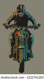 hand draw custom motorcycle vector illustration clip art