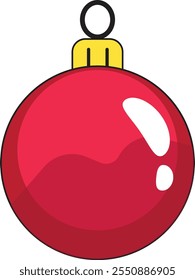 Hand draw Cute Christmas ball vector illustration. Christmas ball ornaments collection.