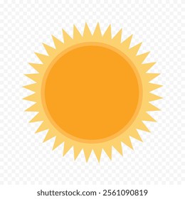 Hand draw cute sun illustration on white background.