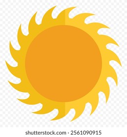 Hand draw cute sun illustration on white background.