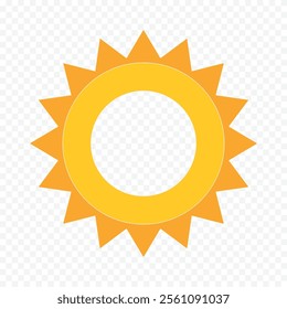 Hand draw cute sun illustration on white background
