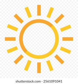 Hand draw cute sun illustration on white background