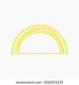 Hand draw cute sun illustration on white background.