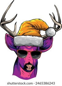 hand draw Deer head vector illustration design