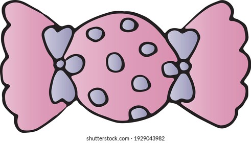 Hand draw digital sweet Candy, Lollipop