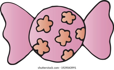 Hand draw digital sweet Candy, Lollipop