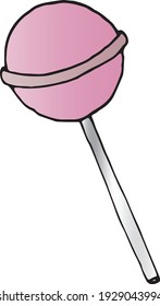 Hand draw digital sweet Candy, Lollipop