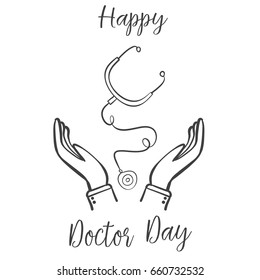 Hand draw doctor day collection