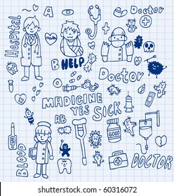 hand draw doctor element icon