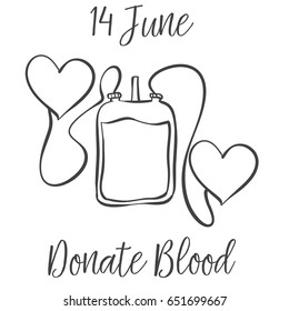 Hand draw donate blood background